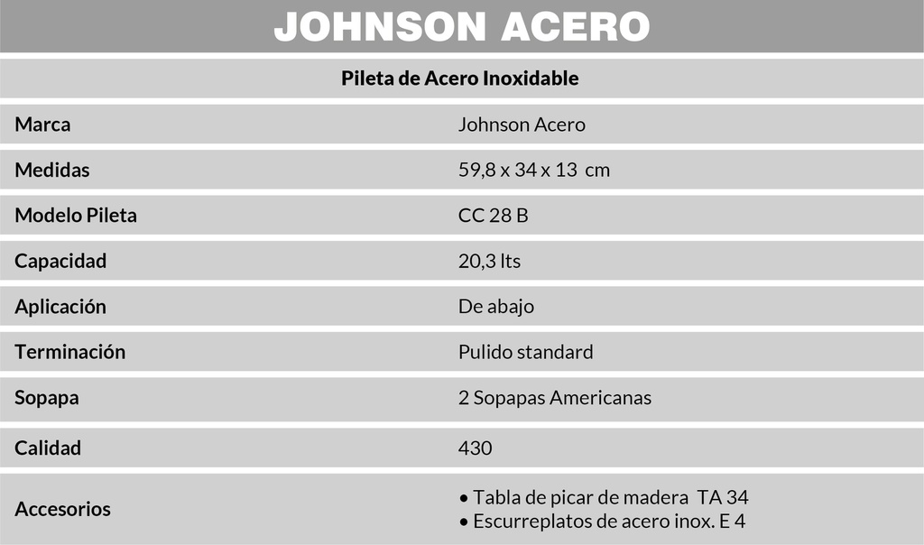 JOHNSON PILETA MOD. CC 28 B
