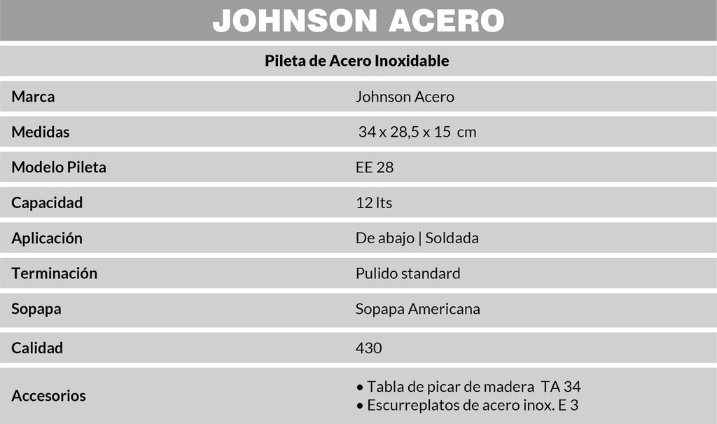 JOHNSON PILETA MOD. EE 28